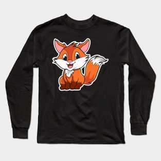 Fox Cartoon Long Sleeve T-Shirt